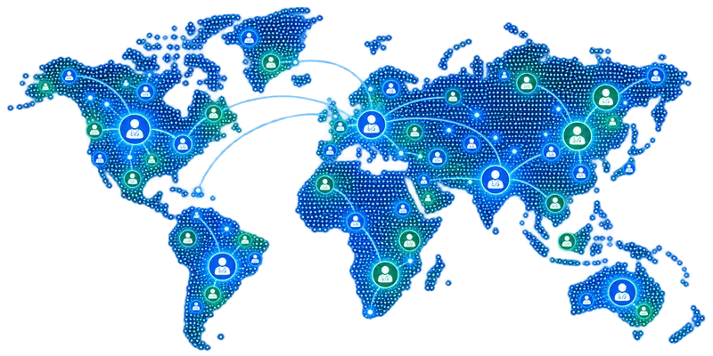 Connected network map of primary care providers supported with credentialing across locations